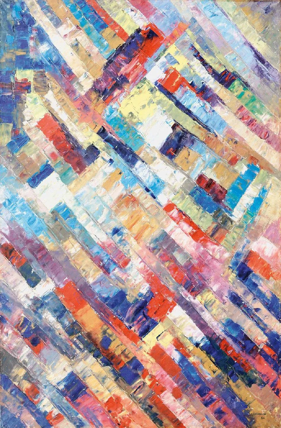 Tableau de Germain Jacques sans titre 1960 hst