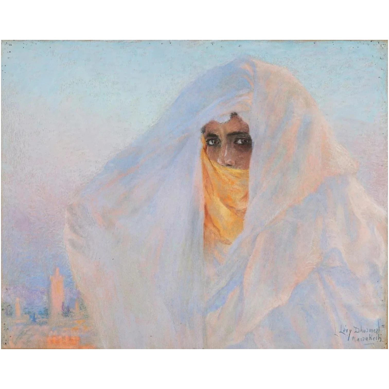 Lévy-Dhurmer, Lucien, Orientale au voile, Marrakech, photo Rossini, Paris