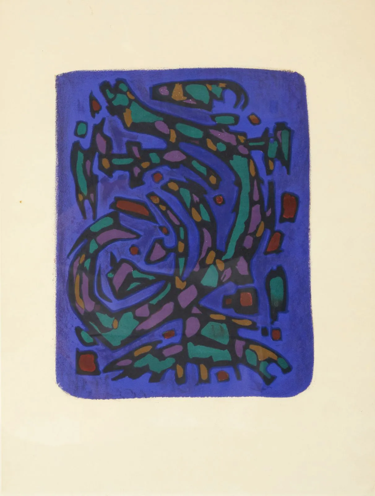 Tableau de Manessier Alfred Cantiques spirituels 1958 lithographie