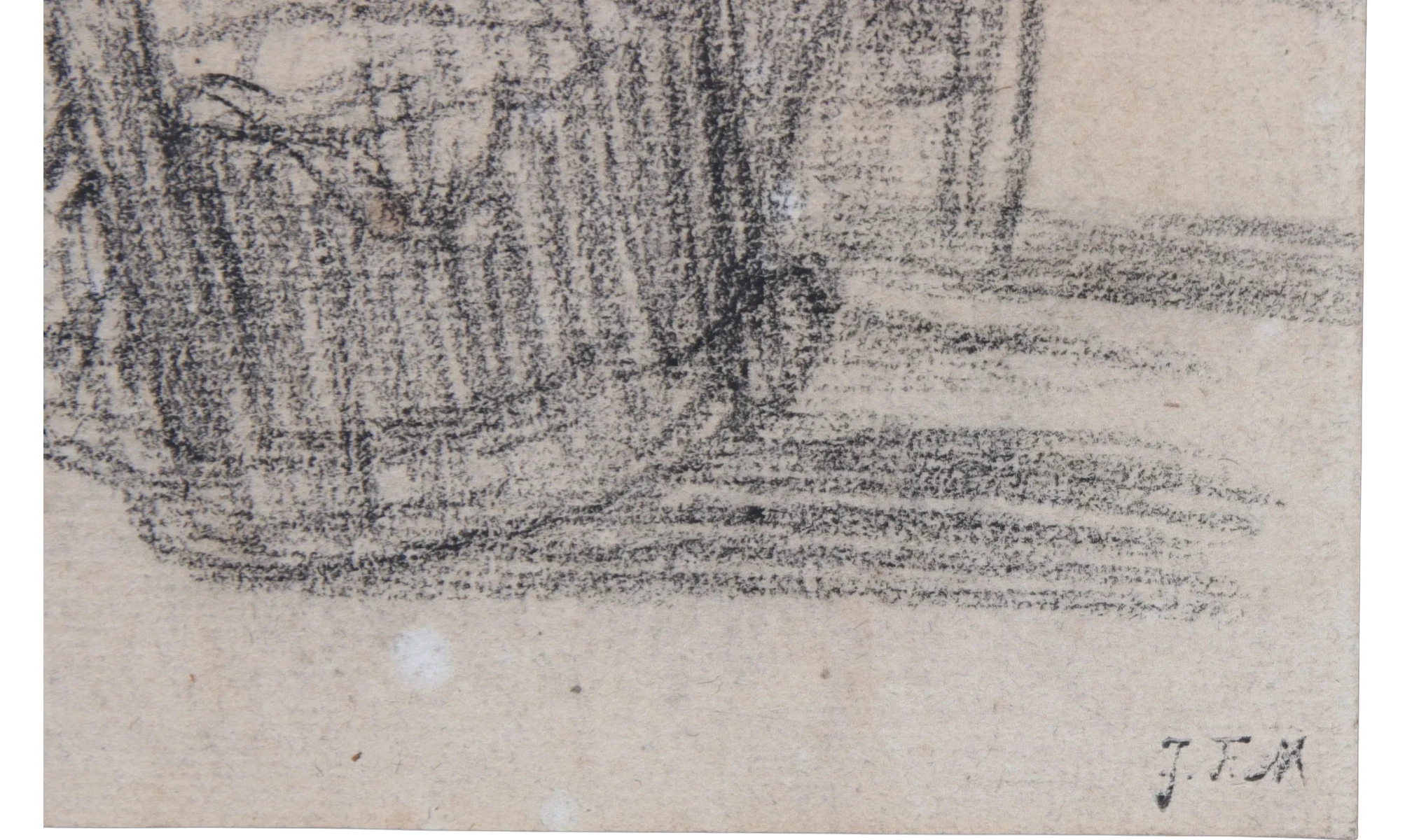 Millet, Jean-François, Détail du cachet avec initiales sur un dessin