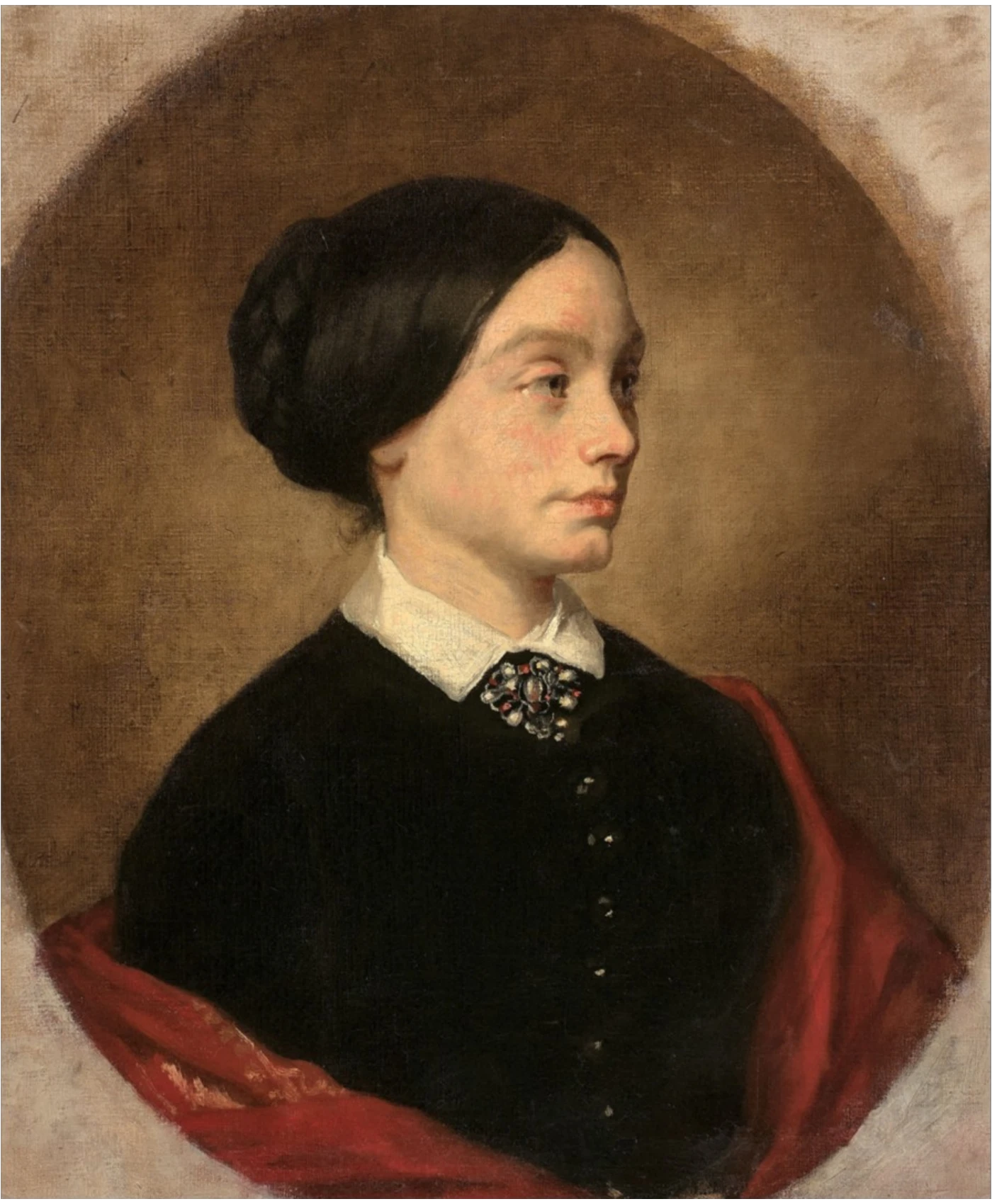 Millet, Jean-François, Portrait présumé de Catherine Lemaire, épouse de l'artiste, huile sur toile