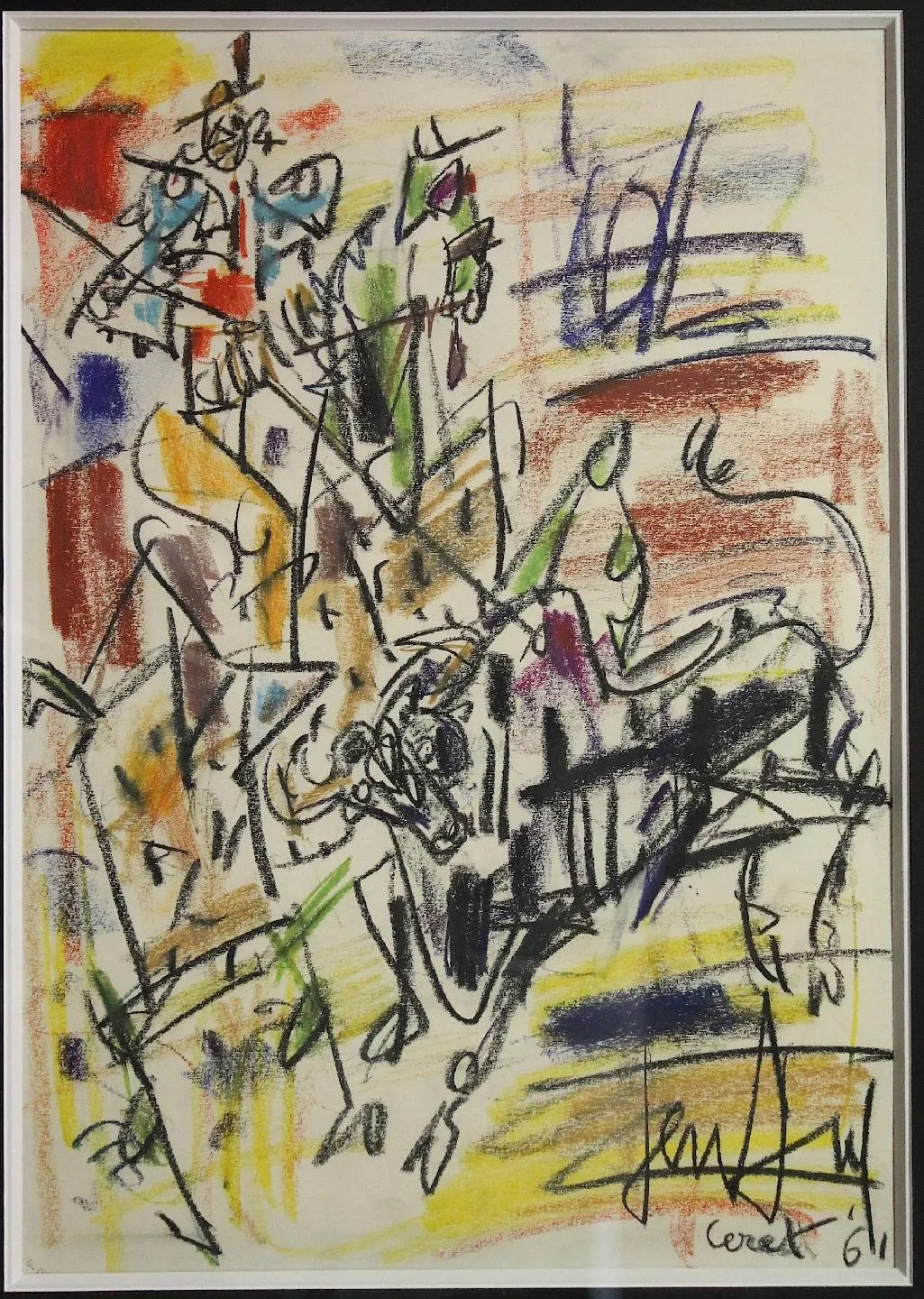 Paul Gen_Le Picador_dessin pastel gras_1961