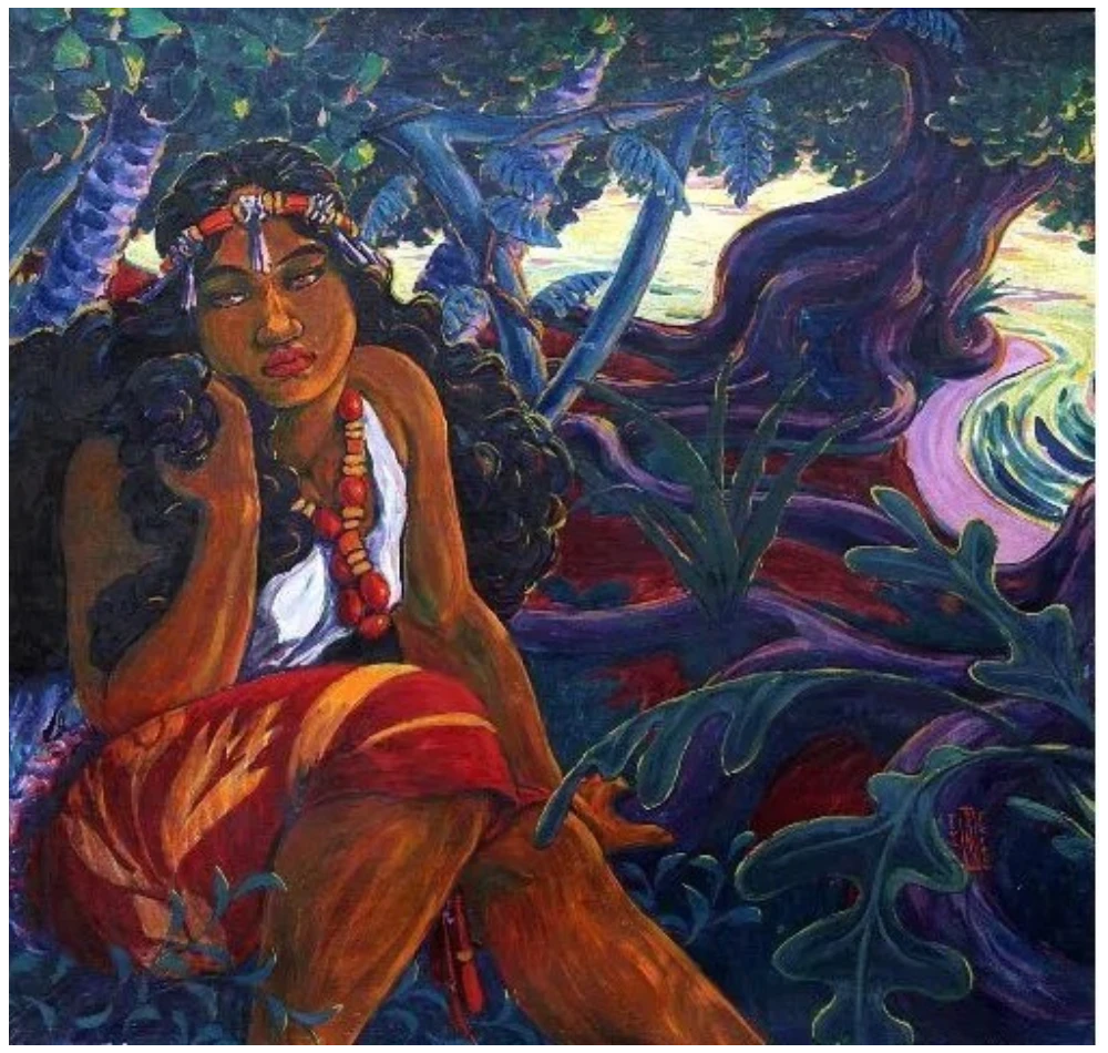 Tableau "La belle Vahine" de Octave Morillot